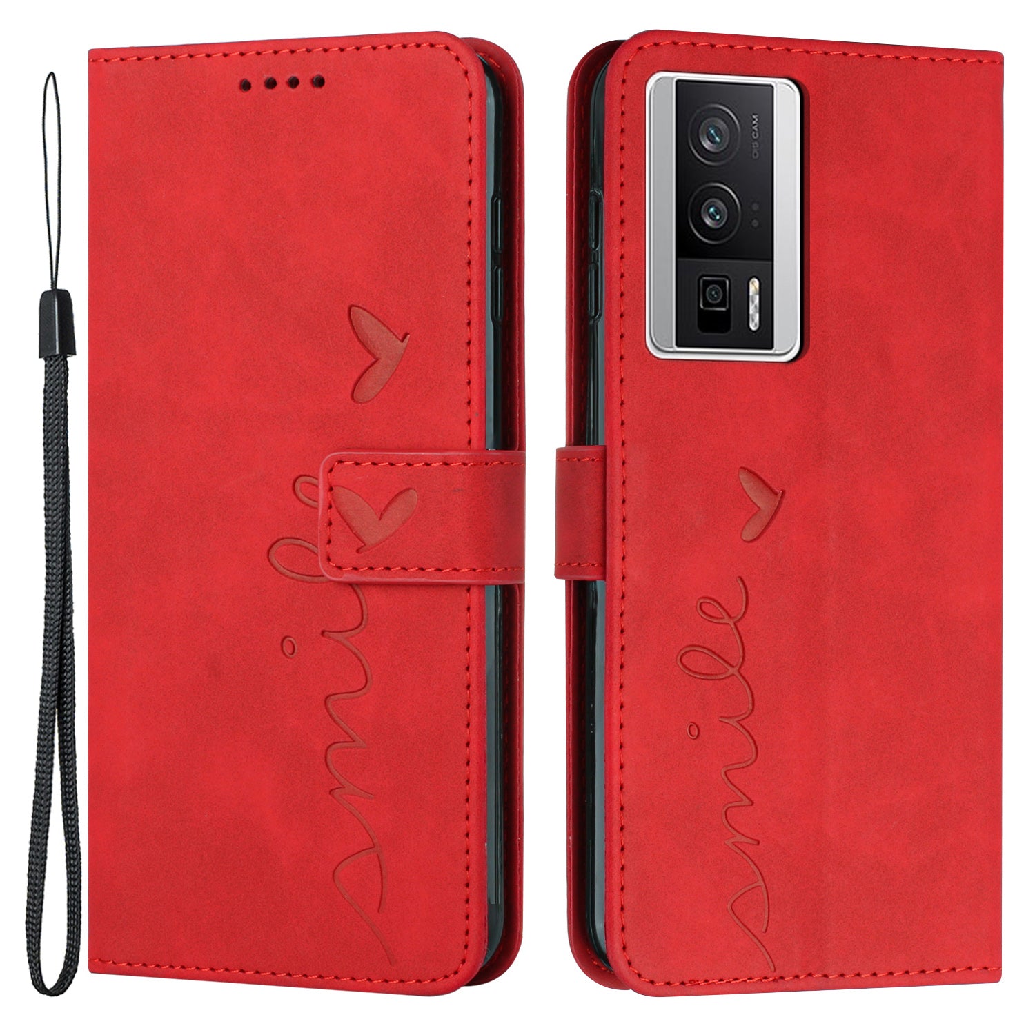 For Xiaomi Poco F5 Pro 5G Redmi K60 Pro 5G K60 5G Phone Stand Case PU Leather Imprinted Heart Shape Wallet Phone Cover with Strap For Xiaomi Poco F5 Pro 5G Redmi K60 Pro 5G K60 5G Phone Stand Case PU Leather Imprinted Heart Shape Wallet Phone Cover with Strap